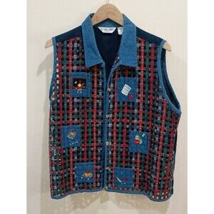 Victoria Jones Woman Teacher Vest, Size 2X - Vintage 80s!